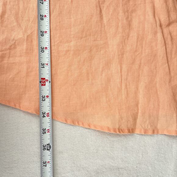 Malvin Germany Tunic Dress Women M Coral Pink Love Linen Lace Yoke Coastal - Picture 10 of 10